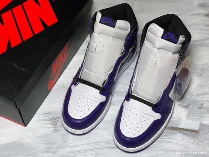 Rep Husky Court Air Jordan 1 High Purple OG 555088-500 0822